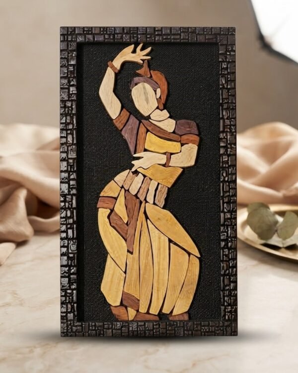 Mohini Dance Wooden In-Lay Artwork Painting (6"*12")