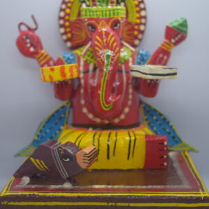 Wooden Lacquered Chauki Ganesh Ji