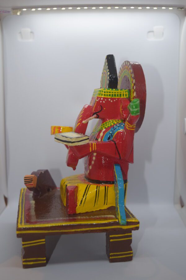 Wooden Lacquered Chauki Ganesh Ji - Image 4