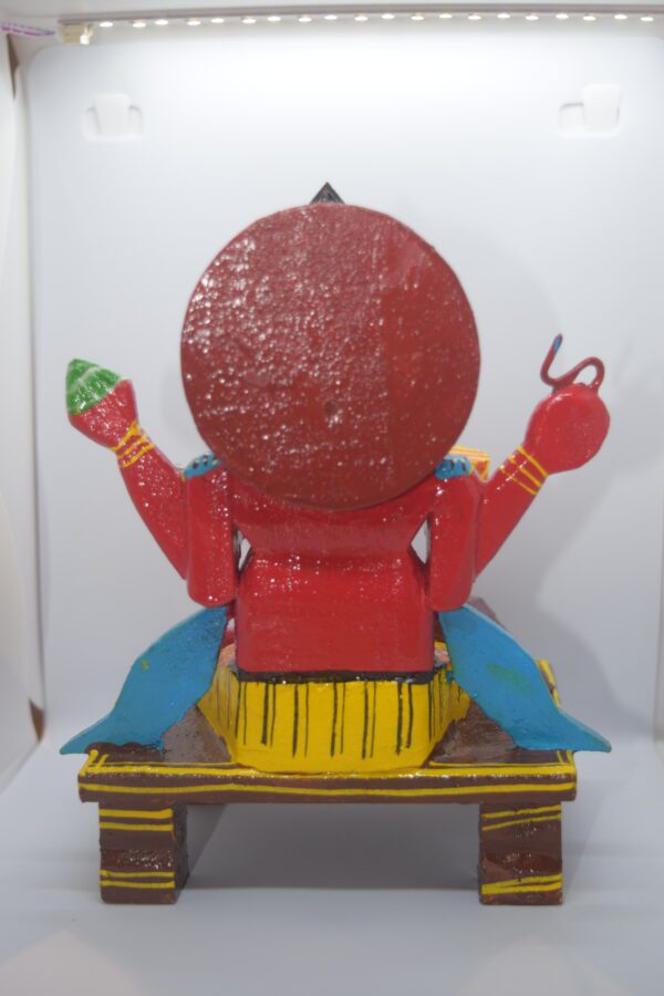 Wooden Lacquered Chauki Ganesh Ji - Image 5