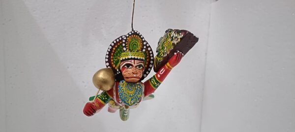 Wooden Lacquered Veer Hanuman - Image 3