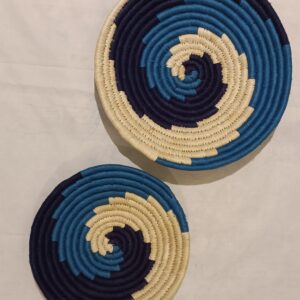 Blue - Sabai Art Handwoven Wall Decor - Set of two (10", 8")