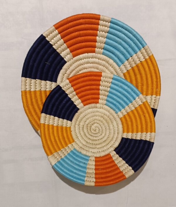 Multi #2 - Sabai Art Handwoven Wall Decor - Set of two (10", 8") - Image 2