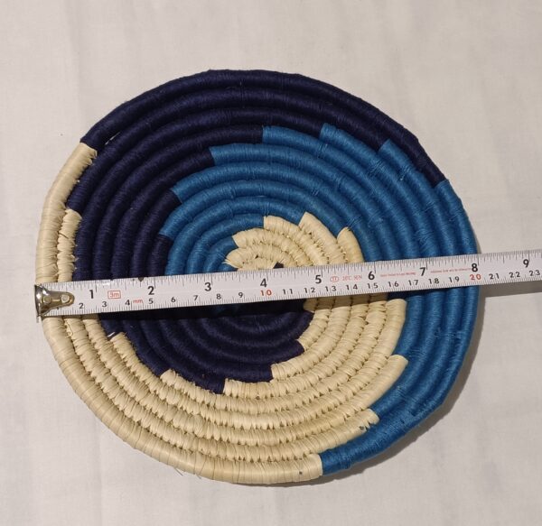 Blue - Sabai Art Handwoven Wall Decor - Set of two (10", 8") - Image 5