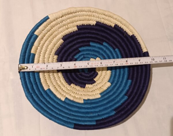 Blue - Sabai Art Handwoven Wall Decor - Set of two (10", 8") - Image 4