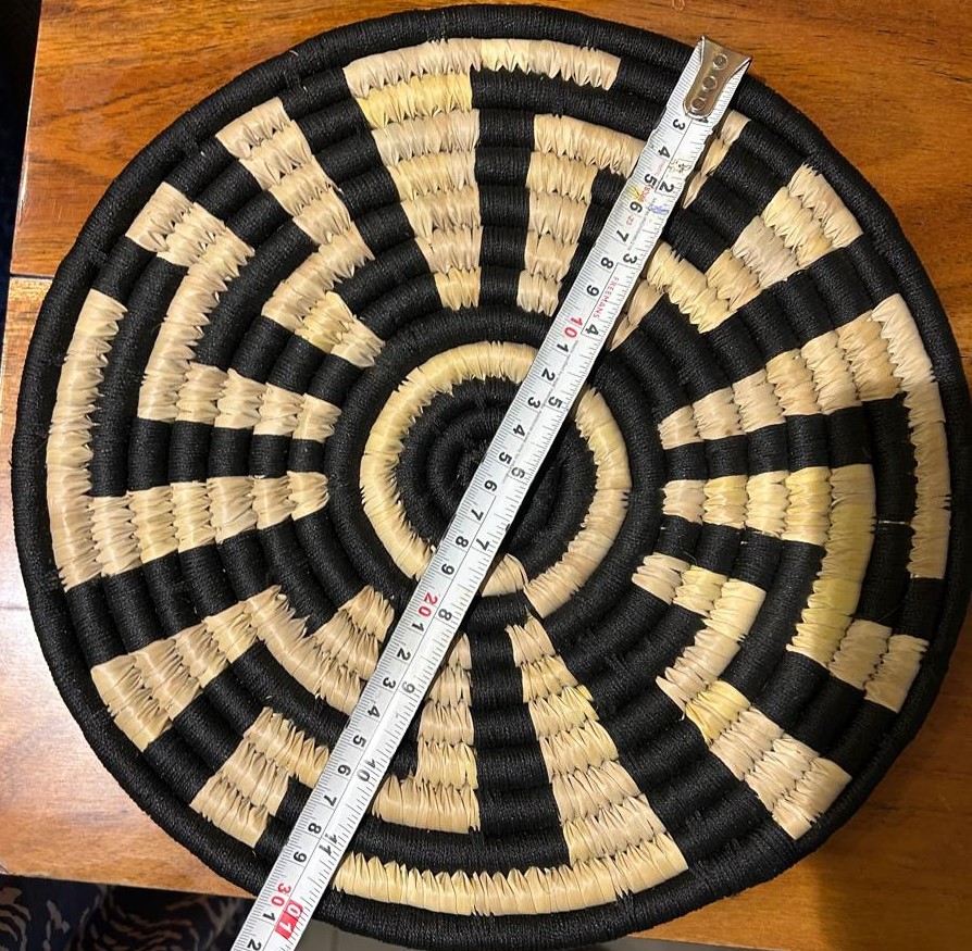 Black - Sabai Art Handwoven Dining Mats - 2 Table Mats (12") - Image 3