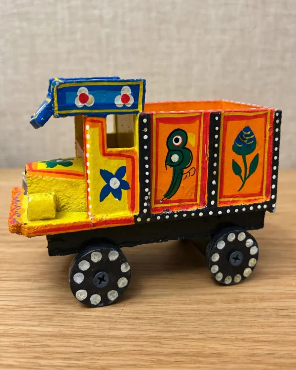 Colourful Handcrafted Wooden Lacquered Truck – Varanasi (6" Height)