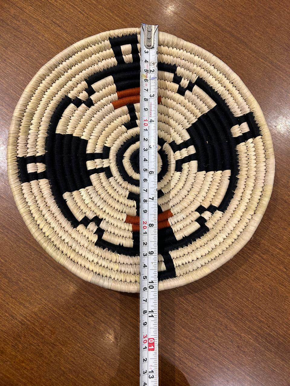 Brown Black - Sabai Art Handwoven Wall Decor - Set of two(10", 8") - Image 2