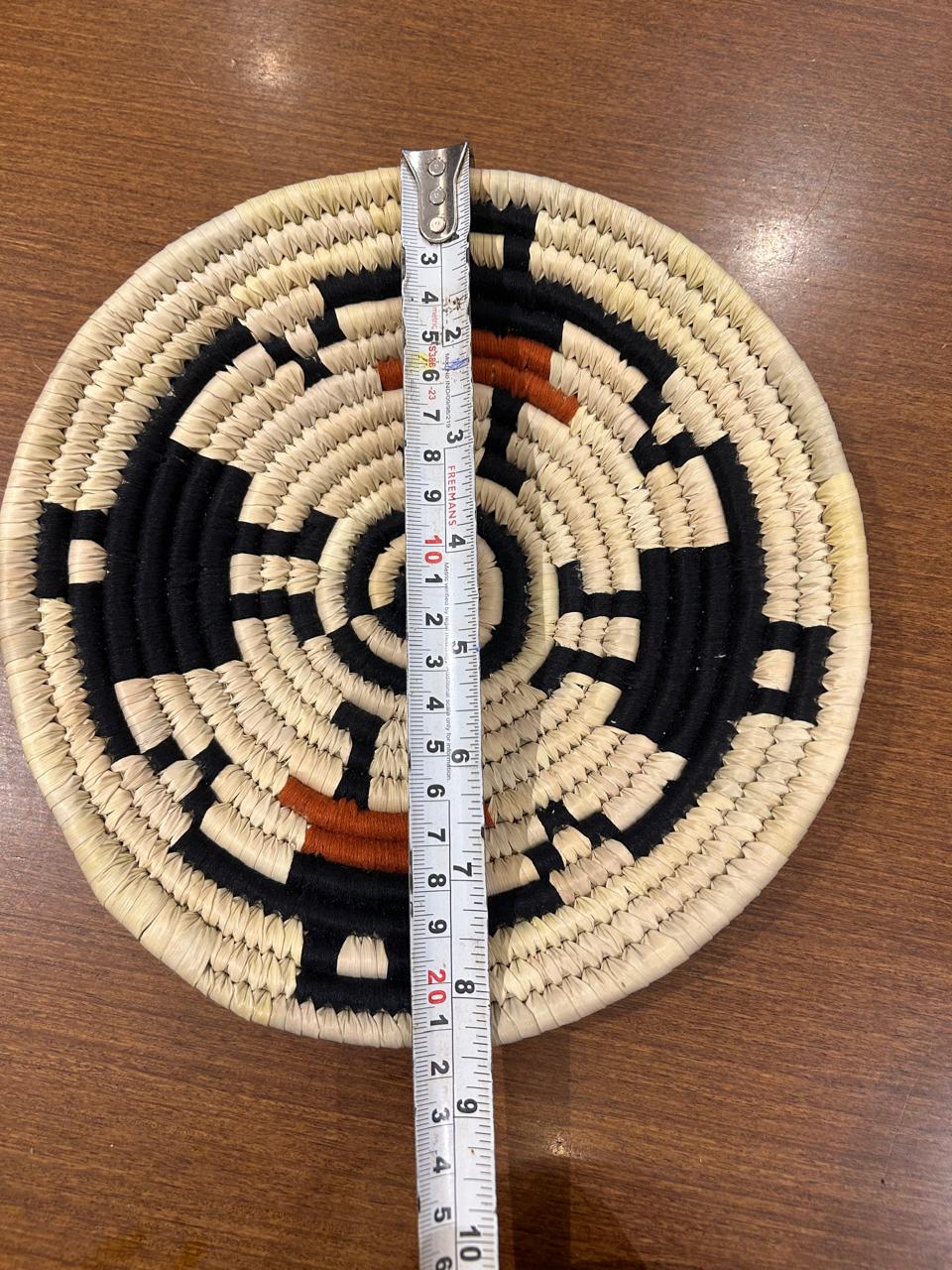 Brown Black - Sabai Art Handwoven Wall Decor - Set of two(10", 8") - Image 3