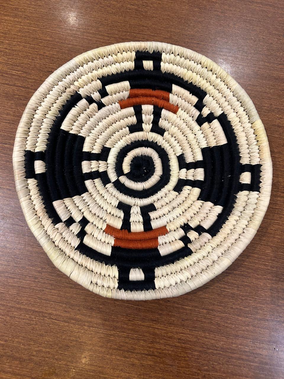 Brown Black - Sabai Art Handwoven Wall Decor - Set of two(10", 8") - Image 4