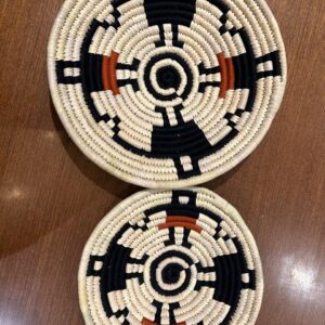 Brown Black - Sabai Art Handwoven Wall Decor - Set of two(10", 8")