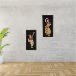 Girls Classical Dance Wooden In-Lay Wall Decor- Set of 2 (6"*12" each)