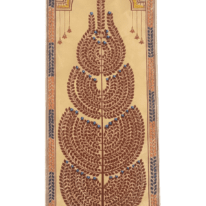 Tree of Life #5 - Pattachitra Art - Tussore Silk Painting - 6*16 inch - In Silk Cloth - Unframed