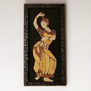 Mohini Dance Wooden In-Lay Artwork Painting (6"*12")