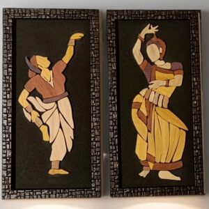 Girls Classical Dance Wooden In-Lay Wall Decor- Set of 2 (6"*12" each)