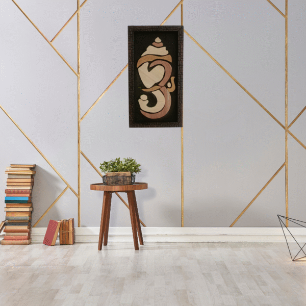 Ganpati Wooden In-Lay Wall Decor (6"*12")