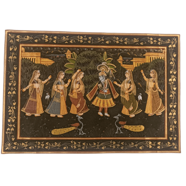 Tussore Silk Painting - 10*8 inch - In Silk Cloth - Unframed