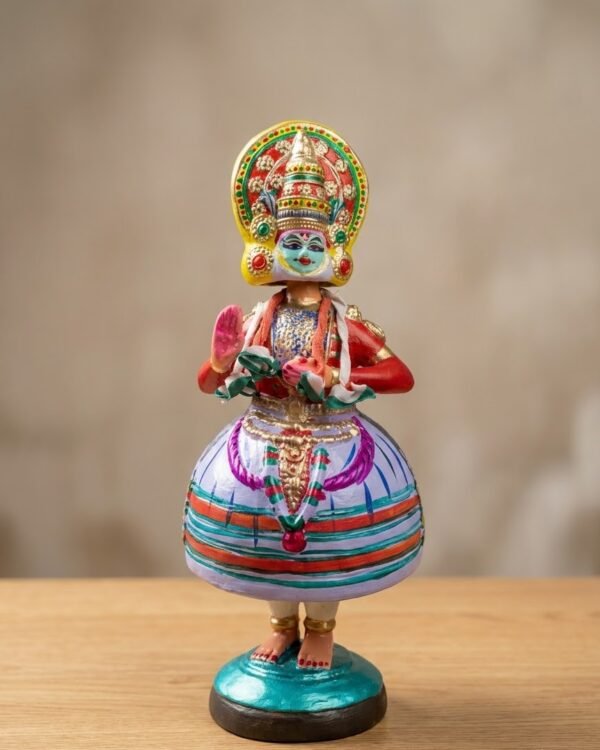 Kathakali Tanjore Dancing Doll (Paper Mache) Big (Assorted) - 17 Inch Height - 1 Piece