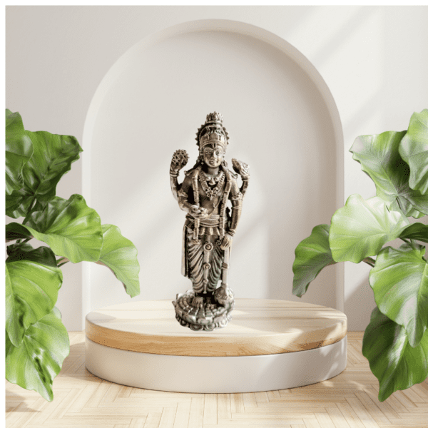 3.5-Inch Brass Lord Vishnu Idol – Standing Pose | Handcrafted Hindu Deity Statue | Puja & Home Temple Décor (72 gms) - Image 6