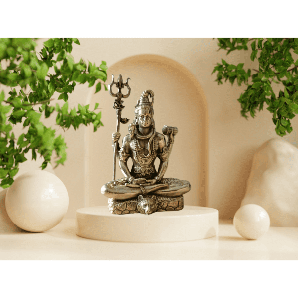 3-Inch Brass Lord Shiva Idol – Seated in Upasana (Meditative) Pose (approx 90 gms) - Image 4