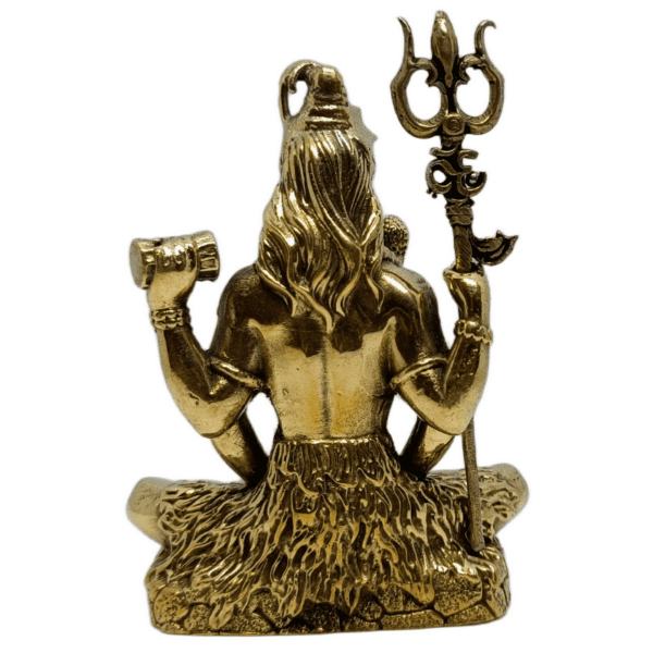 3-Inch Brass Lord Shiva Idol – Seated in Upasana (Meditative) Pose (approx 90 gms) - Image 2