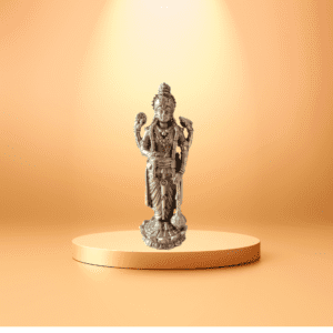 3.5-Inch Brass Lord Vishnu Idol – Standing Pose | Handcrafted Hindu Deity Statue | Puja & Home Temple Décor (72 gms)