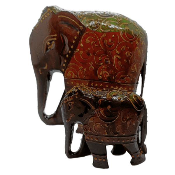 Jaipur Wooden Handicraft Elephant Set of 4 – Copper Finish | Decorative Rajasthani Figurines (Sizes 2" to 5", 1.1 KG) - Image 7