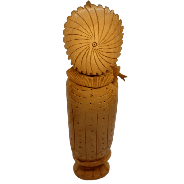 Krishna Ji Wooden Idol – Natural Finish | Hand-Carved Wooden Statue | 8" Height, 135 gms - Image 3