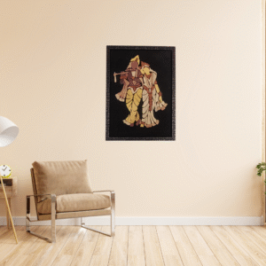 Radha Krishna Wooden In-Lay Wall Decor (11"*15")