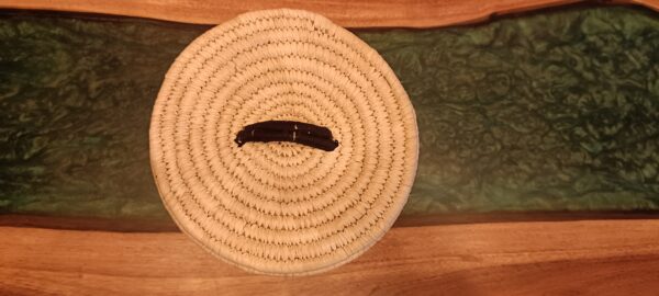 Multipurpose Round Box with lid- Sabai Art Handwoven Basket - (7" diameter * 4" height) - 1 Piece - Image 8