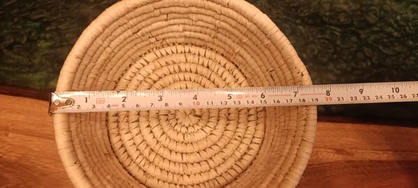 Multipurpose Round Box with lid- Sabai Art Handwoven Basket - (7" diameter * 4" height) - 1 Piece - Image 3