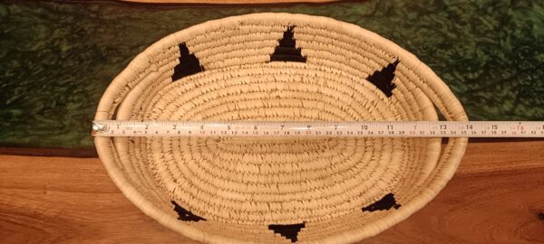 Natural with Black Colour Oval Tray- Sabai Art Handwoven Basket - (14"*10") - 1 Piece - Image 5