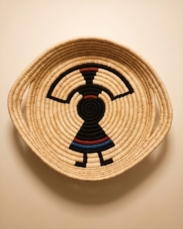 Tribal Tray- Sabai Art Handwoven Basket - (14") - 1 Piece