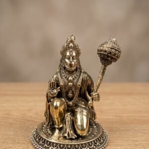 Hanuman Ji in Sitting - Brass - (3.5inch, 260 gms)