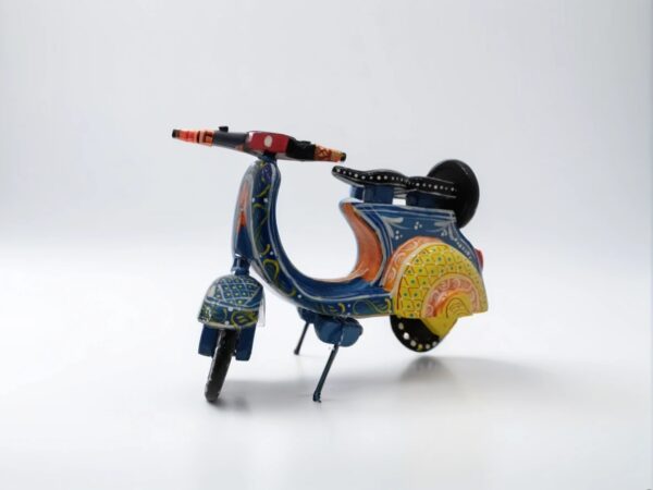 Multi colour - Wooden Lacquered Scooter - (8" height) - 1 piece