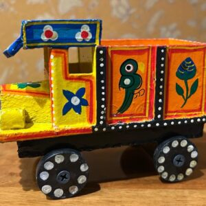 Colourful Handcrafted Wooden Lacquered Truck – Varanasi (6" Height)