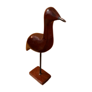 Natural Wooden Bird – Table Stand (Set of 2) | Handcrafted Décor – 10" & 12" Height