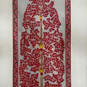 Tree of Life #33 - Pattachitra Art - Tussore Silk Painting - 6*16 inch - In Silk Cloth - Unframed