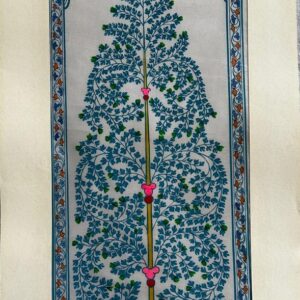 Tree of Life #32 - Pattachitra Art - Tussore Silk Painting - 6*16 inch - In Silk Cloth - Unframed