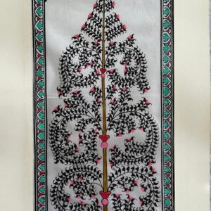 Tree of Life #31 - Pattachitra Art - Tussore Silk Painting - 6*16 inch - In Silk Cloth - Unframed