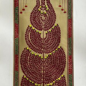 Tree of Life #30 - Pattachitra Art - Tussore Silk Painting - 6*16 inch - In Silk Cloth - Unframed