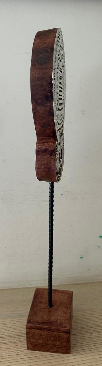 Kuchipudi Wooden Block Table Décor – Approx. 14 Inch - Image 5