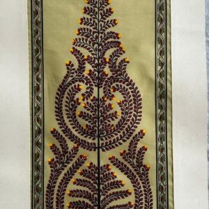 Tree of Life #38 - Pattachitra Art - Tussore Silk Painting - 6*16 inch - In Silk Cloth - Unframed