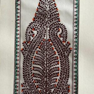 Tree of Life #36 - Pattachitra Art - Tussore Silk Painting - 6*16 inch - In Silk Cloth - Unframed