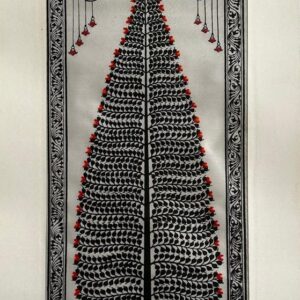 Tree of Life #24 - Pattachitra Art - Tussore Silk Painting - 6*16 inch - In Silk Cloth - Unframed