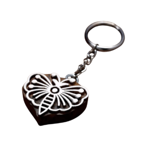 Butterfly - Wooden Block Key Chain