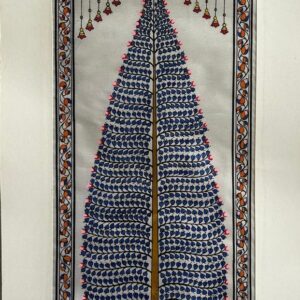 Tree of Life #34 - Pattachitra Art - Tussore Silk Painting - 6*16 inch - In Silk Cloth - Unframed