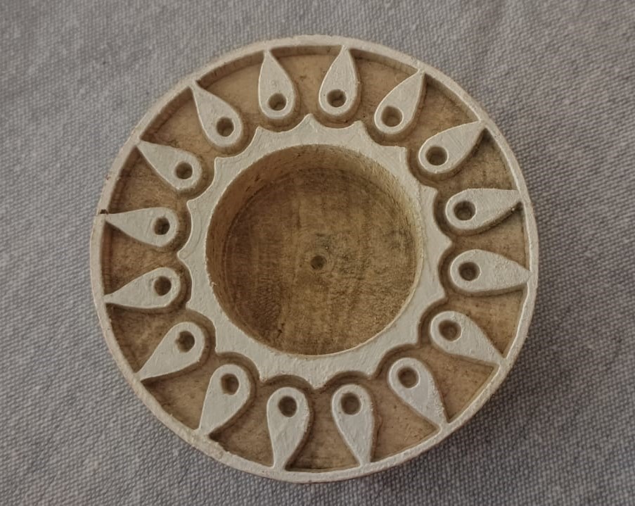 Round #3 - Wooden Block T-Light Candle Holders - Set of 2 - Image 3