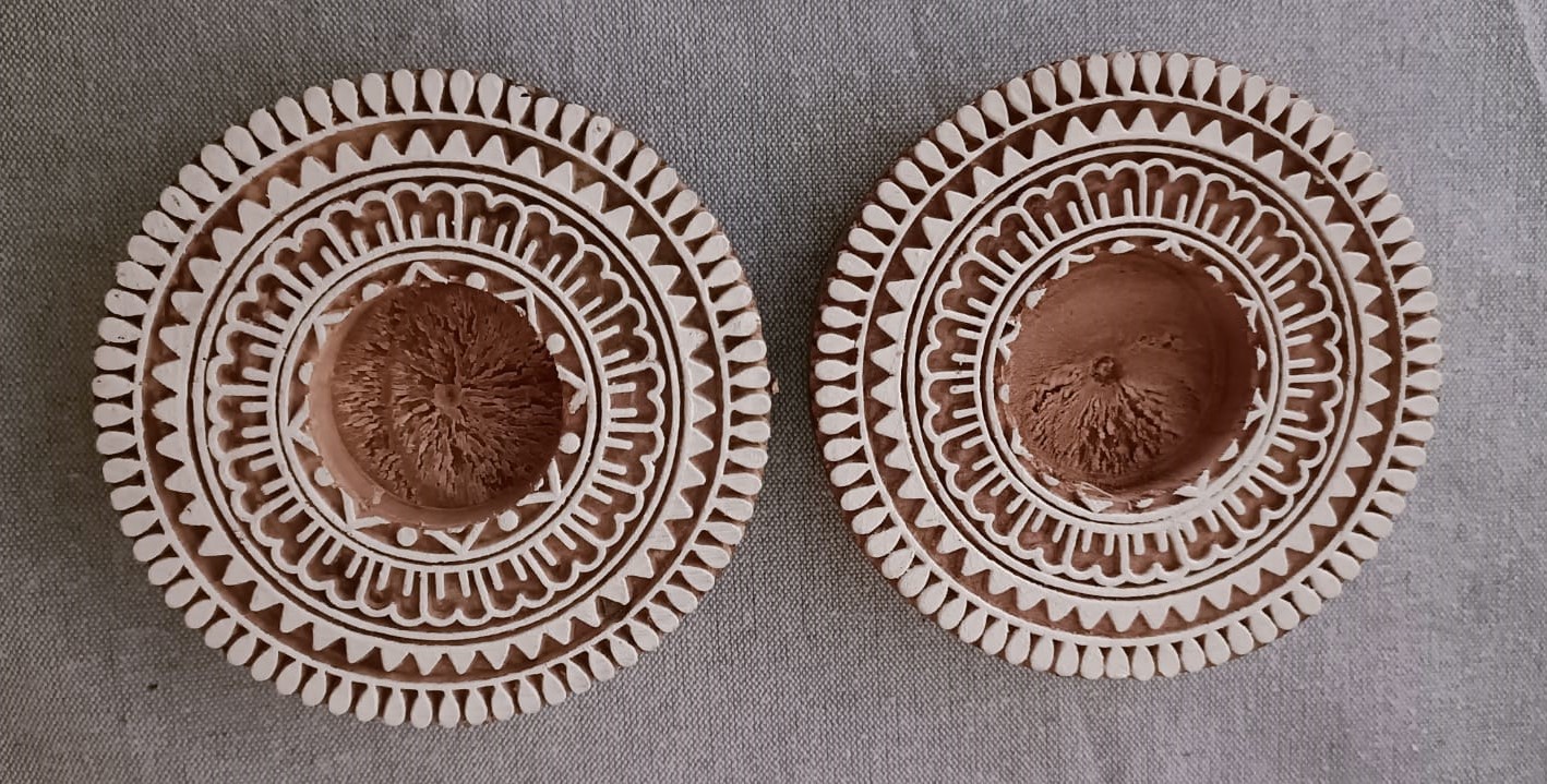 Round #4 - Wooden Block T-Light Candle Holders - Set of 2 - Image 6