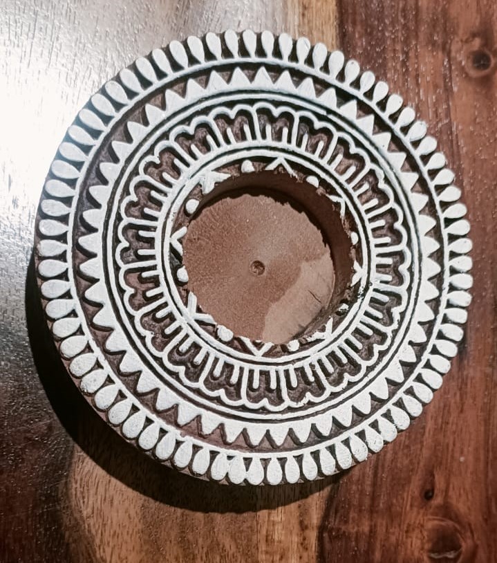 Round #4 - Wooden Block T-Light Candle Holders - Set of 2 - Image 4